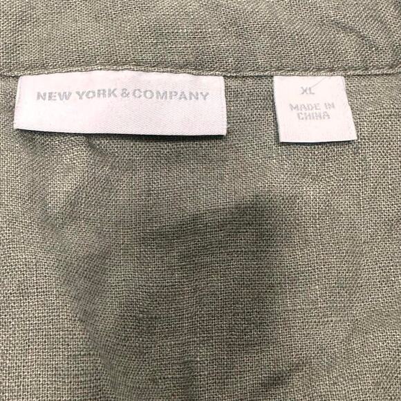 New York Company Size XL Vintage Olive green sleeveless utility Top - Picture 4 of 5